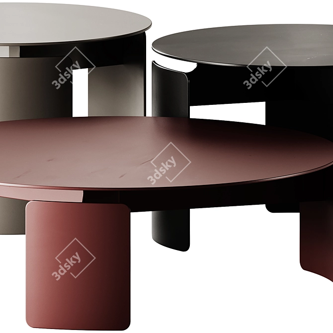 Mingardo Shirudo Coffee Table Pair 3D model image 3