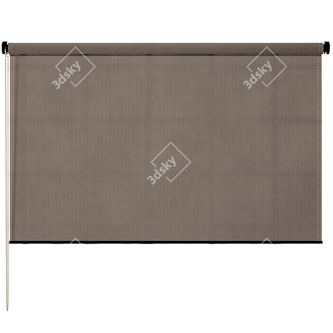 Six Color Fabric Roller Blinds 3D model image 2