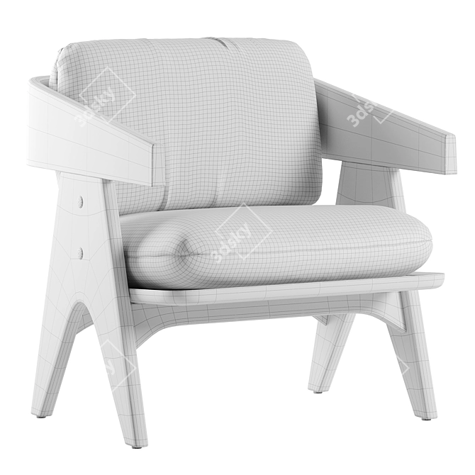 Smooth Design Star Armchair 3D model image 5