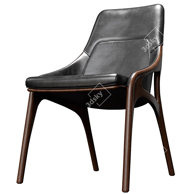 Luxury Leather Art Chair Canaletto 3D model image 3