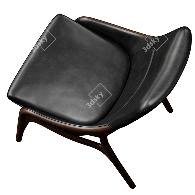 Luxury Leather Art Chair Canaletto 3D model image 4