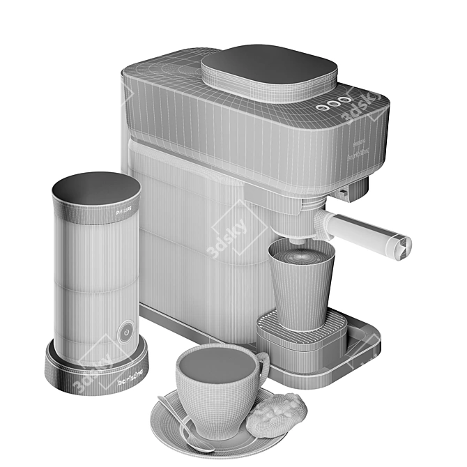 Philips Baristina Espresso Machine, Compact 3D model image 3