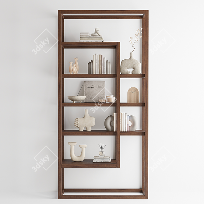 Modern Kiora Etagere Bookcase Furniture 3D model image 2