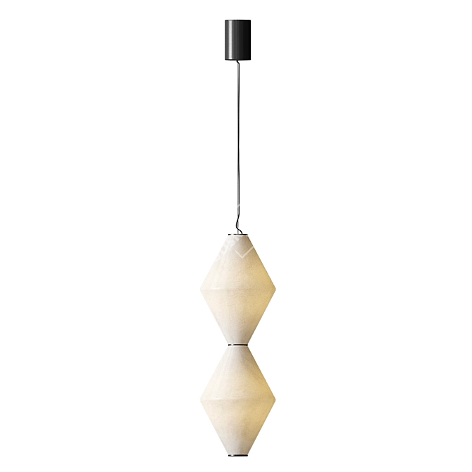 Modern LED Glass Pendant Lamps 3D model image 4