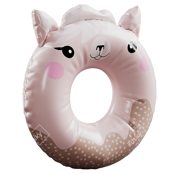 Animal Inflatable Swimming Rings, Set of 4 3D model image 2