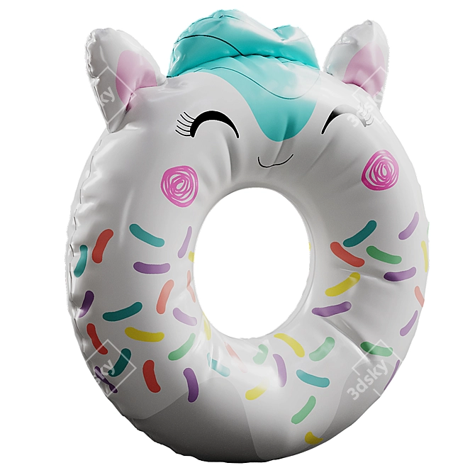 Animal Inflatable Swimming Rings, Set of 4 3D model image 3