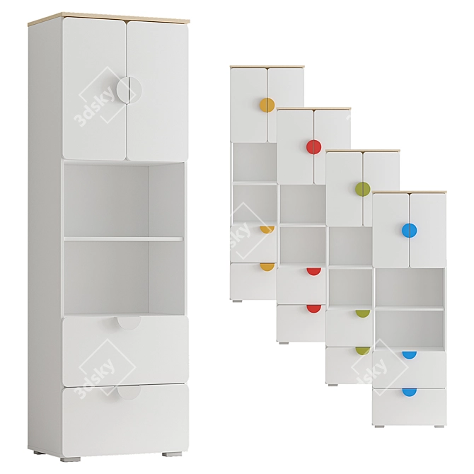 Milna Children's Shelving Set 3D model image 5