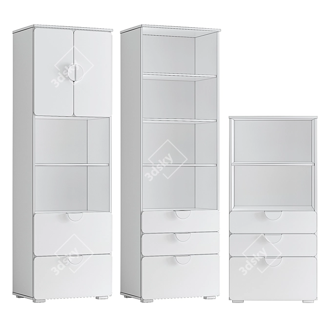 Milna Children's Shelving Set 3D model image 7