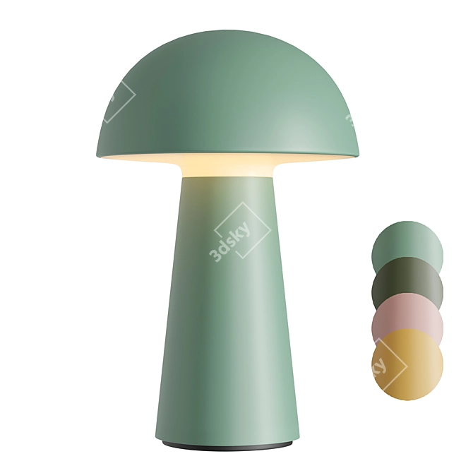 Minimalist LED Table Lamp 3D model image 1