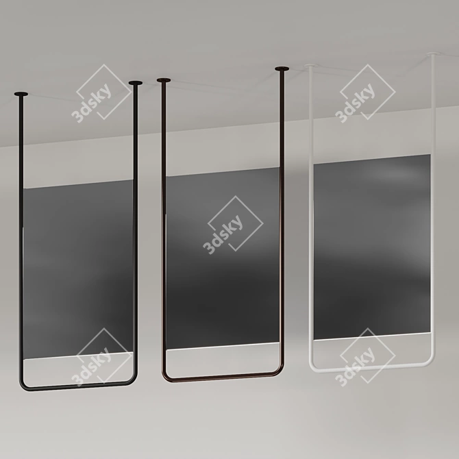 Aquila Ceiling-Mounted Mirror - Modern Functionality 3D model image 5