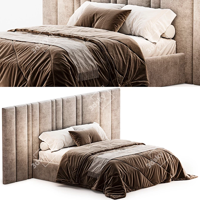 Panoramic Headboard Bed "Desire 3D model image 1