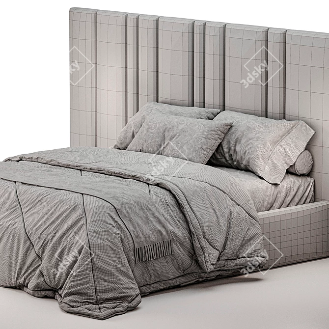 Panoramic Headboard Bed "Desire 3D model image 3