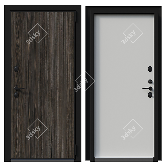 Securemme Thermal Wood Doors 3D model image 1