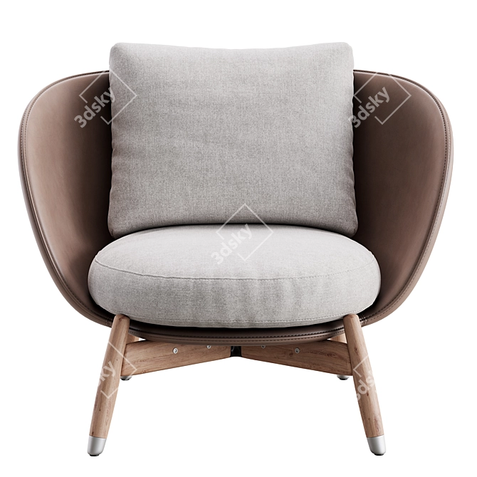 ERI Versatile Designer Lounge Chair 3D model image 2