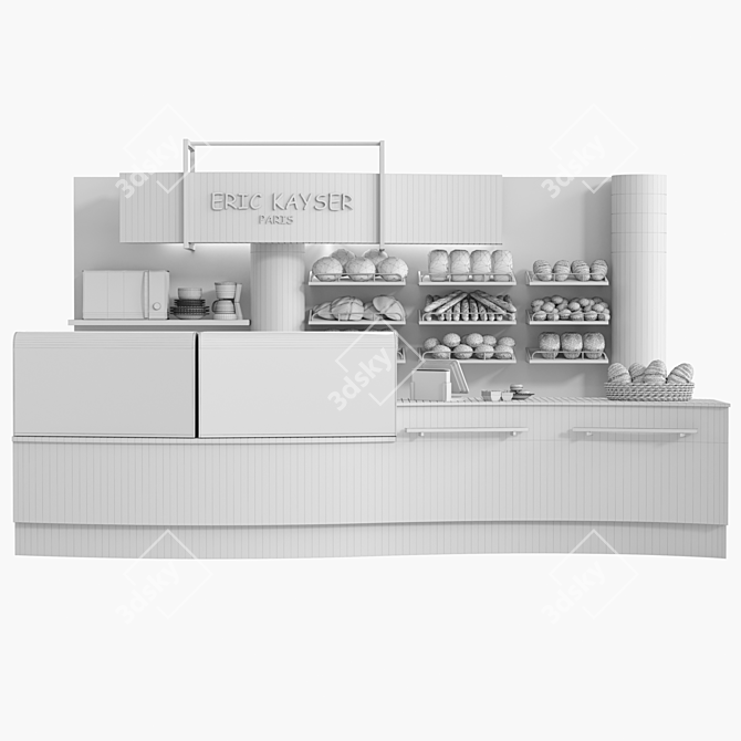 Title: Cafe Design Models Bundle 3D model image 2