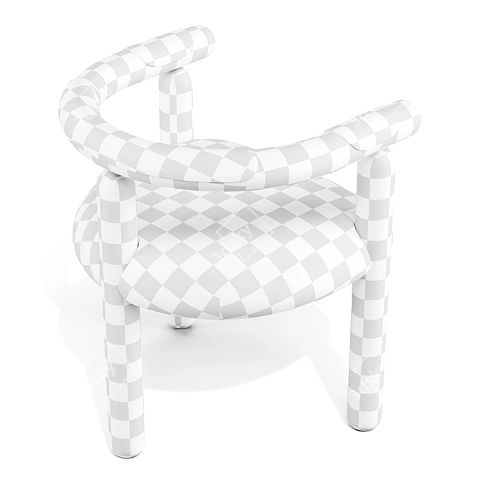 Carpanese Home Panda: Italian Designed Dining Chair 3D model image 6