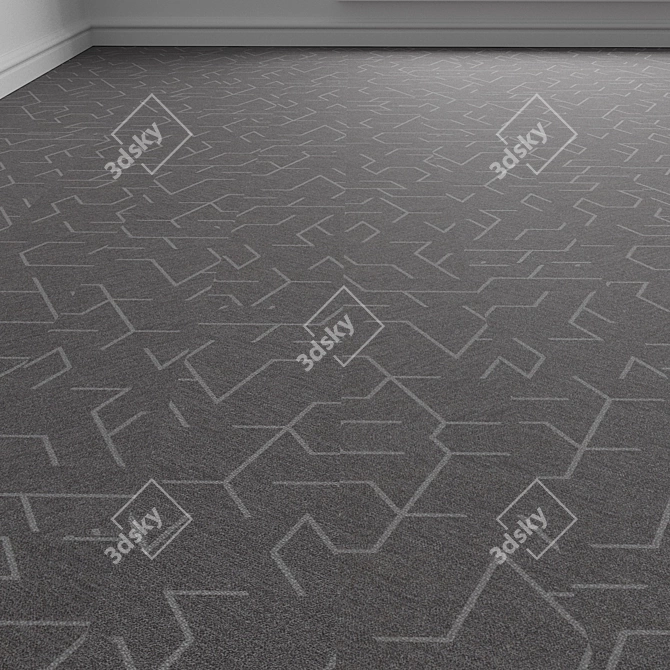 Modular Carpet Floor Tile 3D model image 1