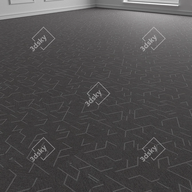 Modular Carpet Floor Tile 3D model image 2