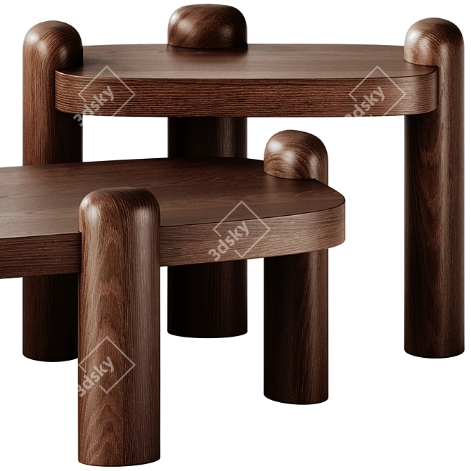 Hamilton Conte Coffee Tables Set 3D model image 3