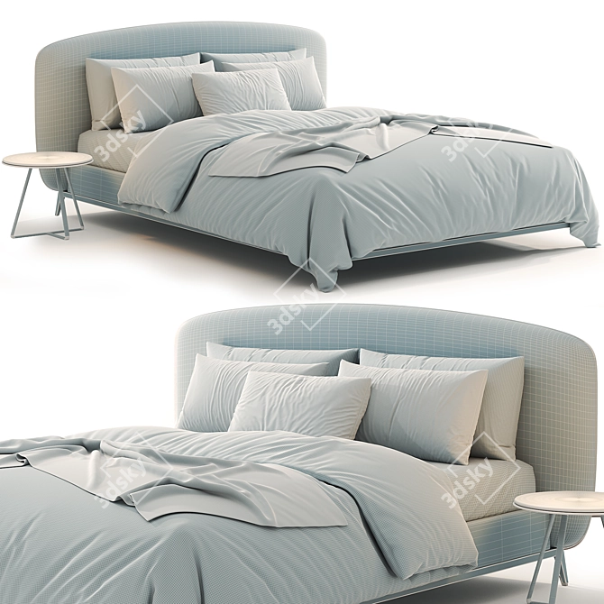 Stylish Olivier Bed Downloadable 3D Model 3D model image 3