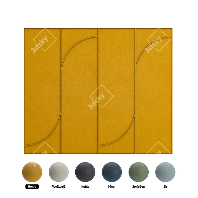 Felt Wall Panel 6 Colors 3D model image 8