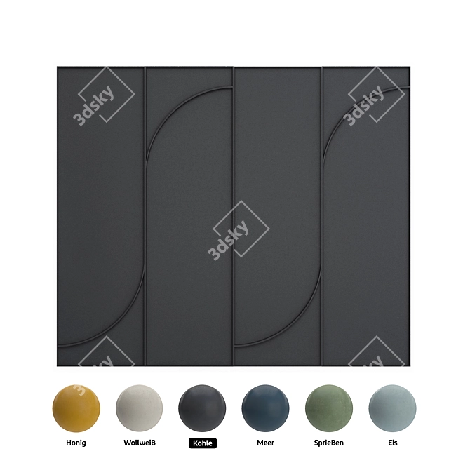 Felt Wall Panel 6 Colors 3D model image 10