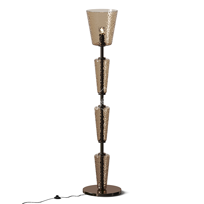 Rotating Murano Glass Floor Lamp 3D model image 4