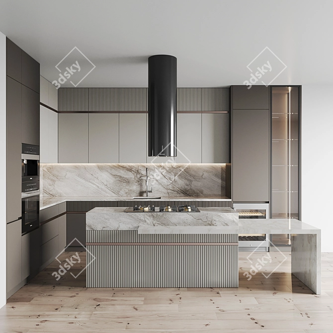 Modern Kitchen Appliance Set 3D model image 1