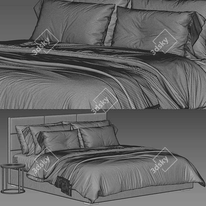  RH Modena Bed 3D Model 3D model image 4