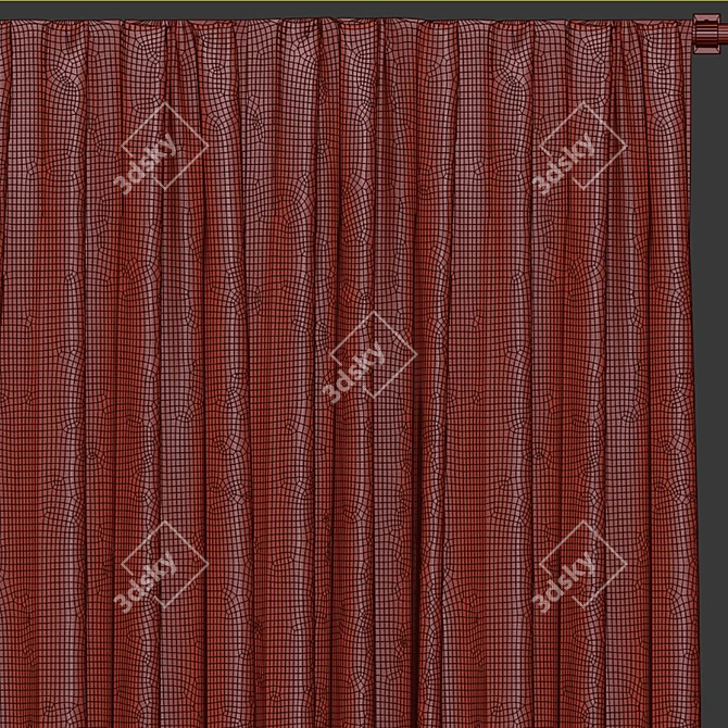 Title: Contemporary Curtain Design 3D model image 3