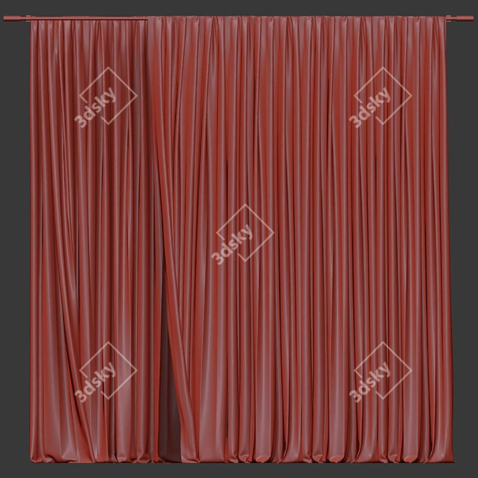 Title: Contemporary Curtain Design 3D model image 4