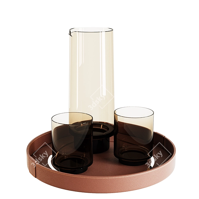 Glassware and Tray Set/ Set-01 3D model image 3