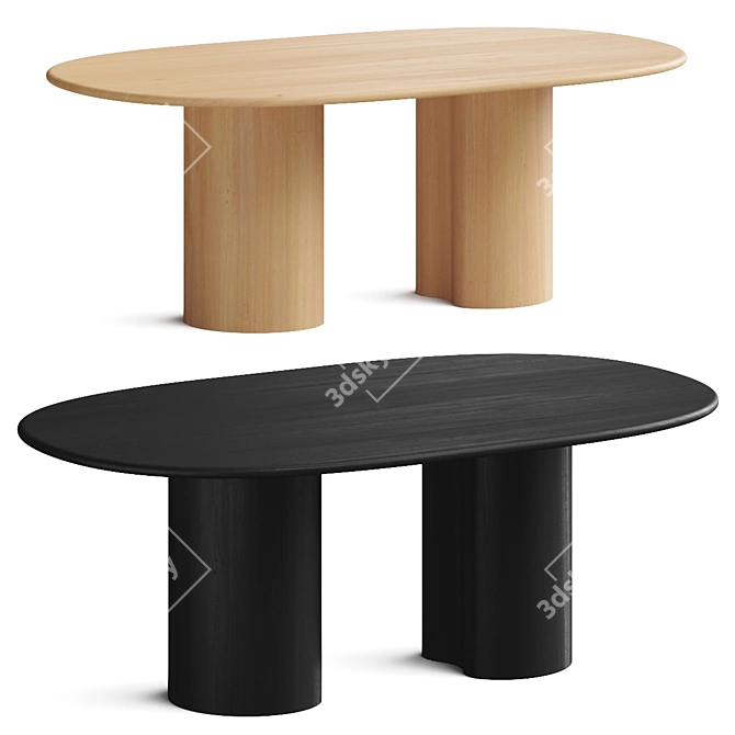  Arper Ghia 74 Dining Table 3D model image 1