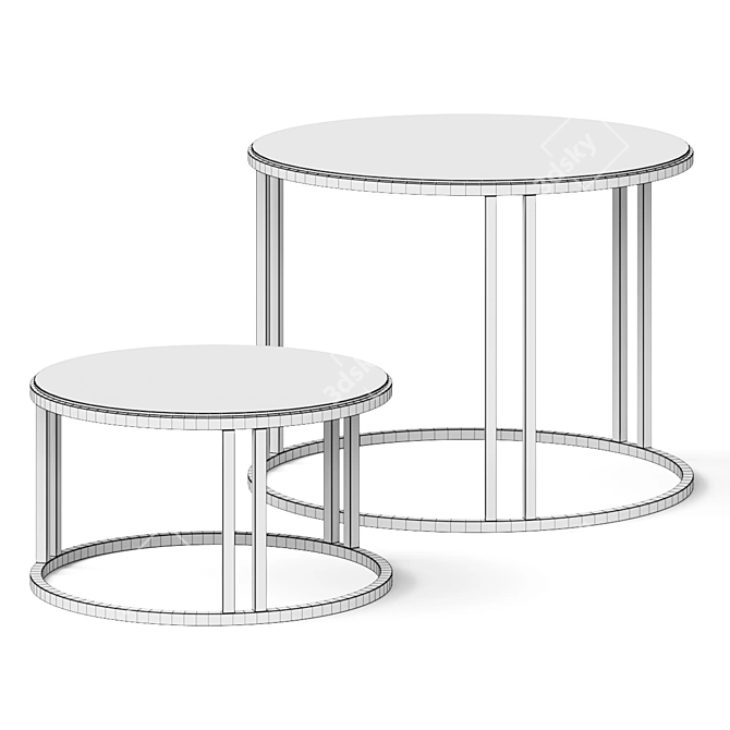 Modern Orb Coffee Table Set 3D model image 5