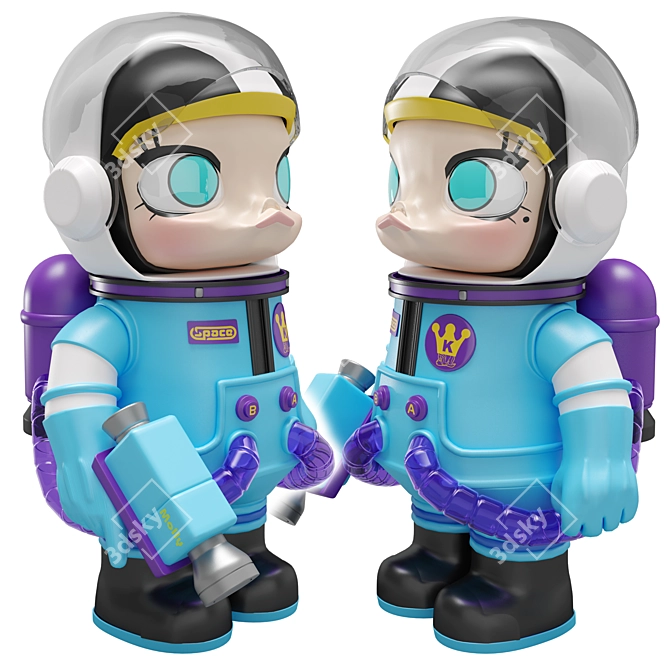 Cosmic Molly Mega Figure PopMart 3D model image 2