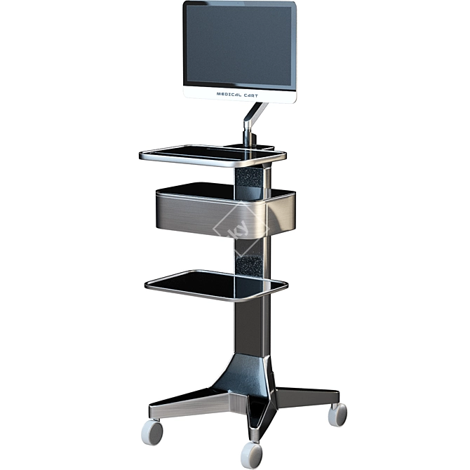 Medical Supplies Storage Cart 3D model image 1