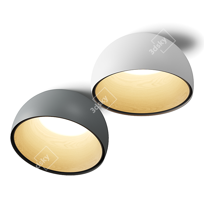 Vibia Duo LED Ceiling Lamp 3D model image 3