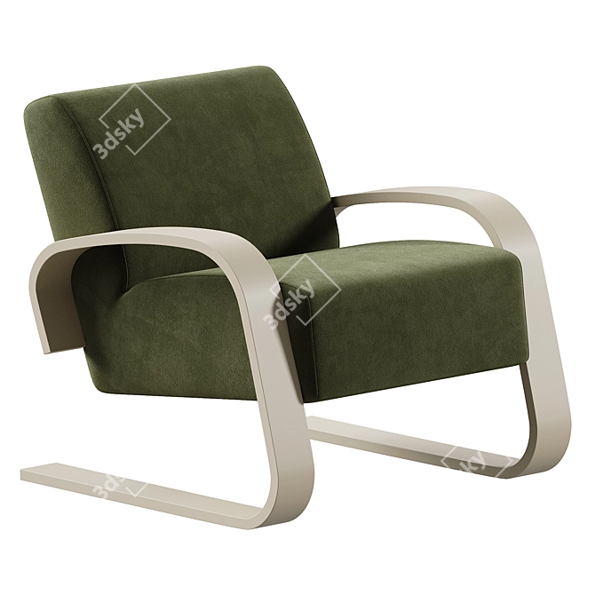 RITSA 1075 Armchair: Modern Elegance 3D model image 1