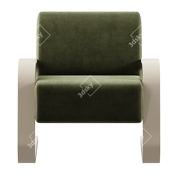 RITSA 1075 Armchair: Modern Elegance 3D model image 2