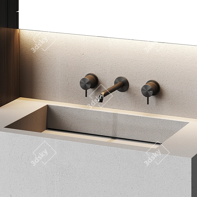 Stylish 3D Bathroom Furniture Kit 3D model image 2