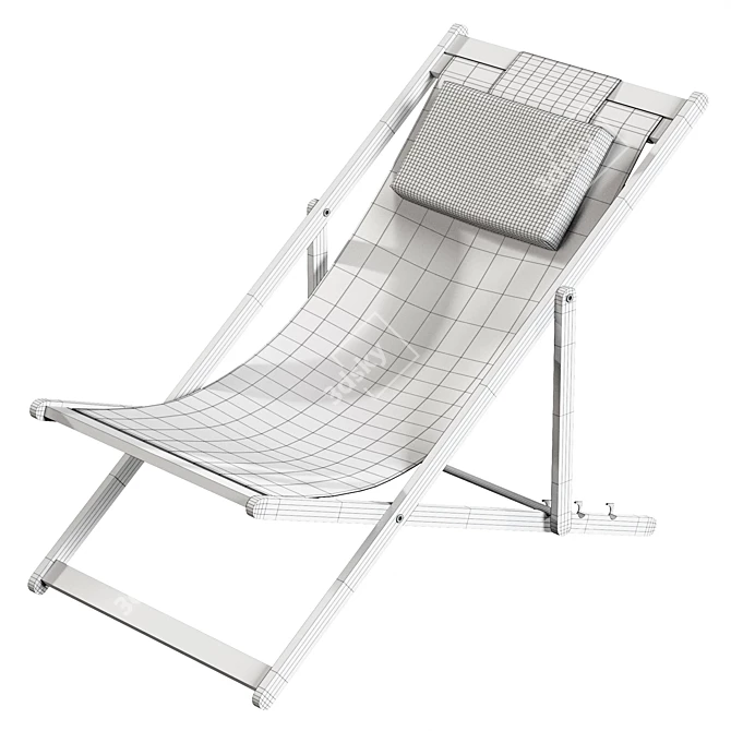 Acacia Deck Chair | UV Unwrapped | 8192x8192 Texture 3D model image 6