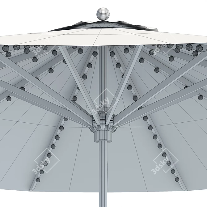 Premium Octagon Patio Umbrella 3D model image 6