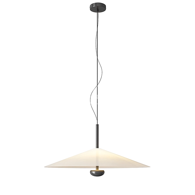 Sleek Cone Pendant Light 3D model image 2