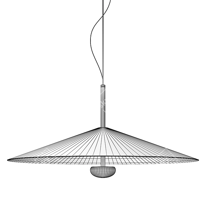 Sleek Cone Pendant Light 3D model image 6