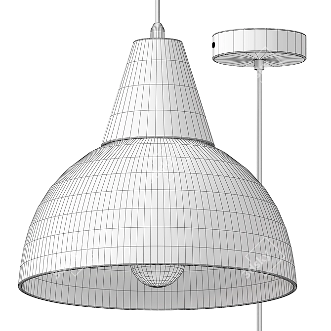 Handcrafted Ceramic Pendant Light 3D model image 4