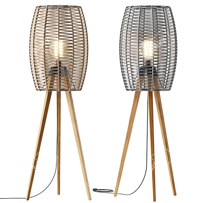 Modern Outdoor Poma Floor Lamp 3D model image 3