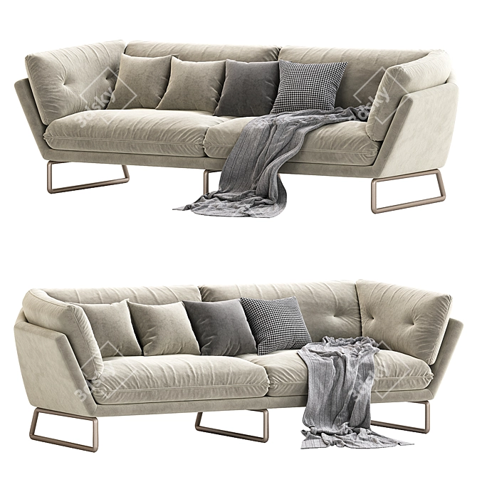 Modern Luxury New York Sofa 3D model image 1