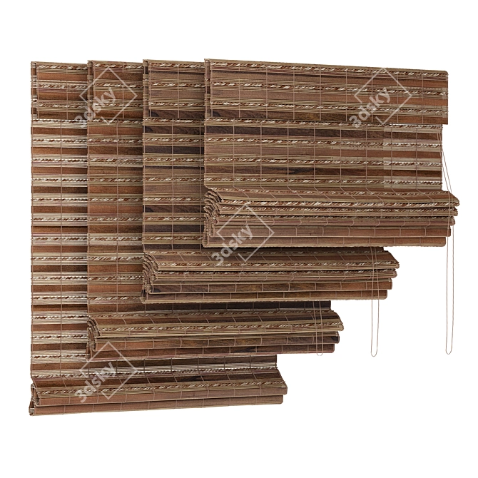 Roman Bamboo Roman Shades 3D model image 1