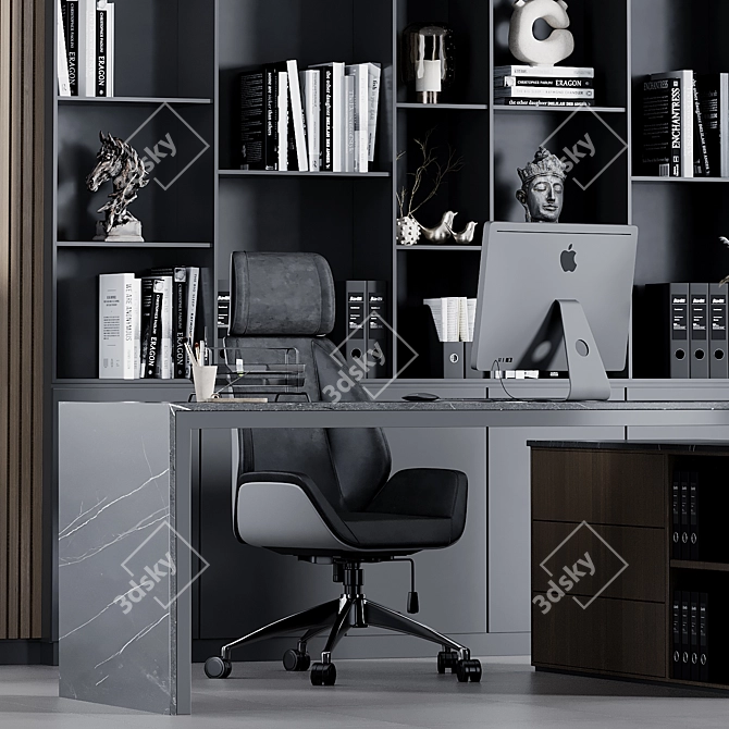 Executive Office Furniture Set 3D model image 4