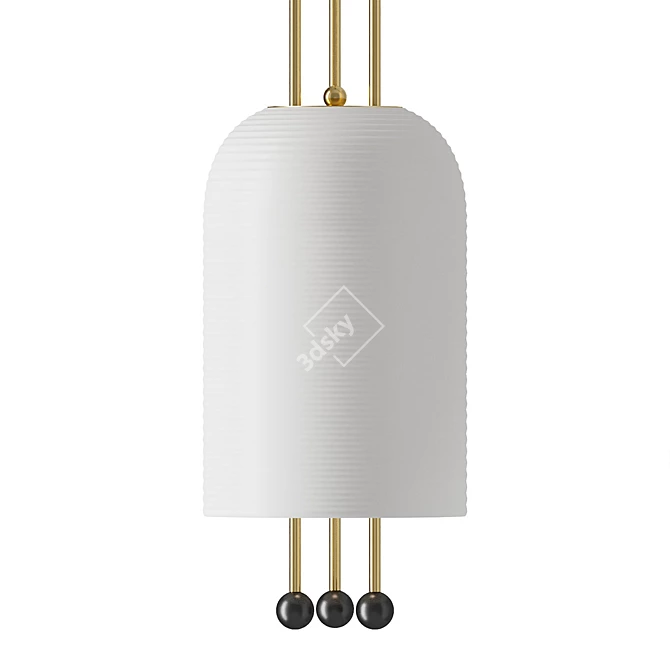 Modern Pendant Lamp: LANDER by Lampatron 3D model image 1